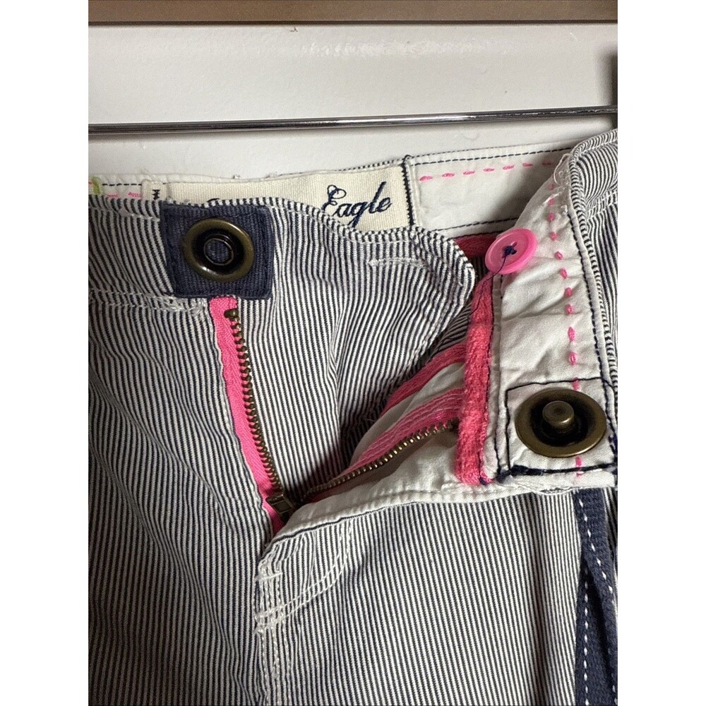 American Eagle Blue White Striped Pants Women’s Size 10 Vintage? - Picture 13 of 16